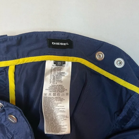 Diesel blue p tucs tape chino trousers - Picture 8 of 13